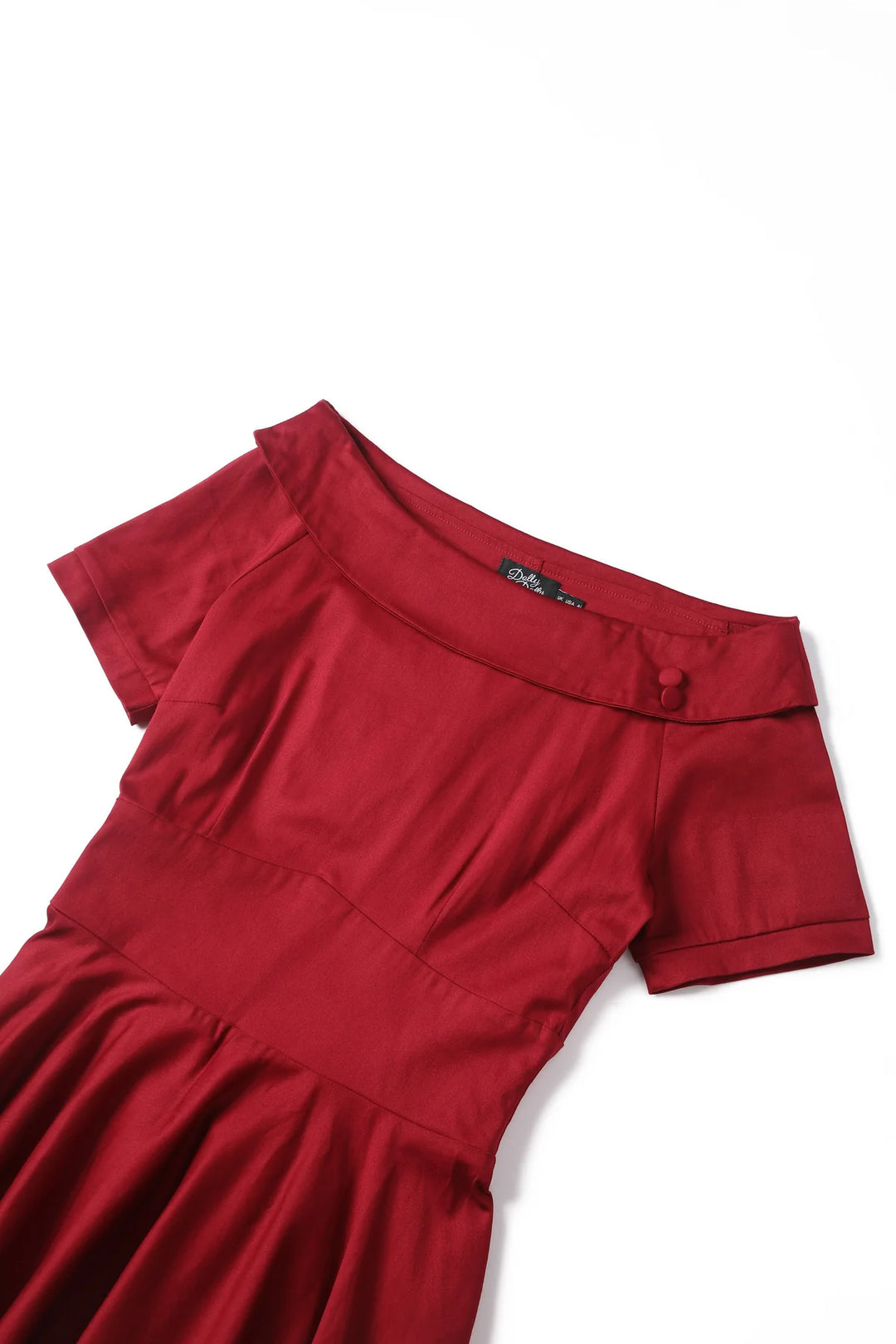 PREORDER - Darlene Stretchy Burgundy Swing Dress - Expected dispatch 3rd of June