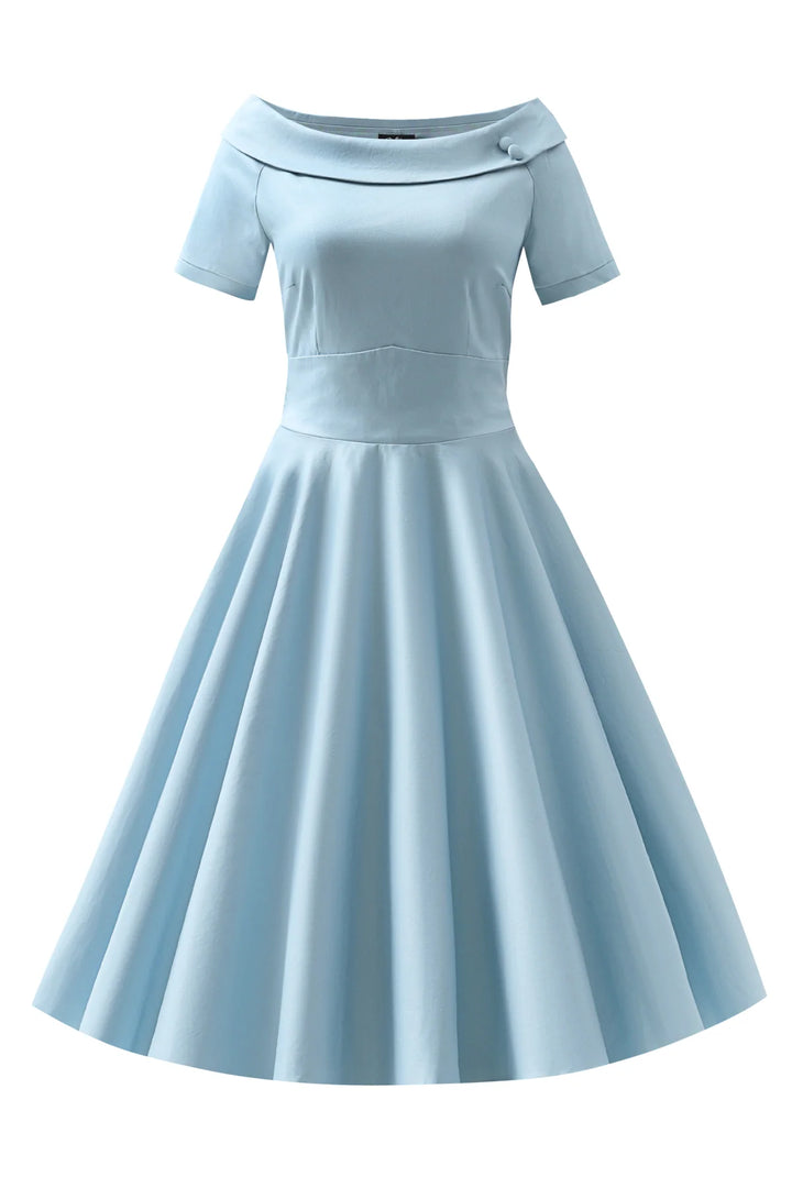 PREORDER - Darlene Light Blue Swing Dress - Expected dispatch 5th of November
