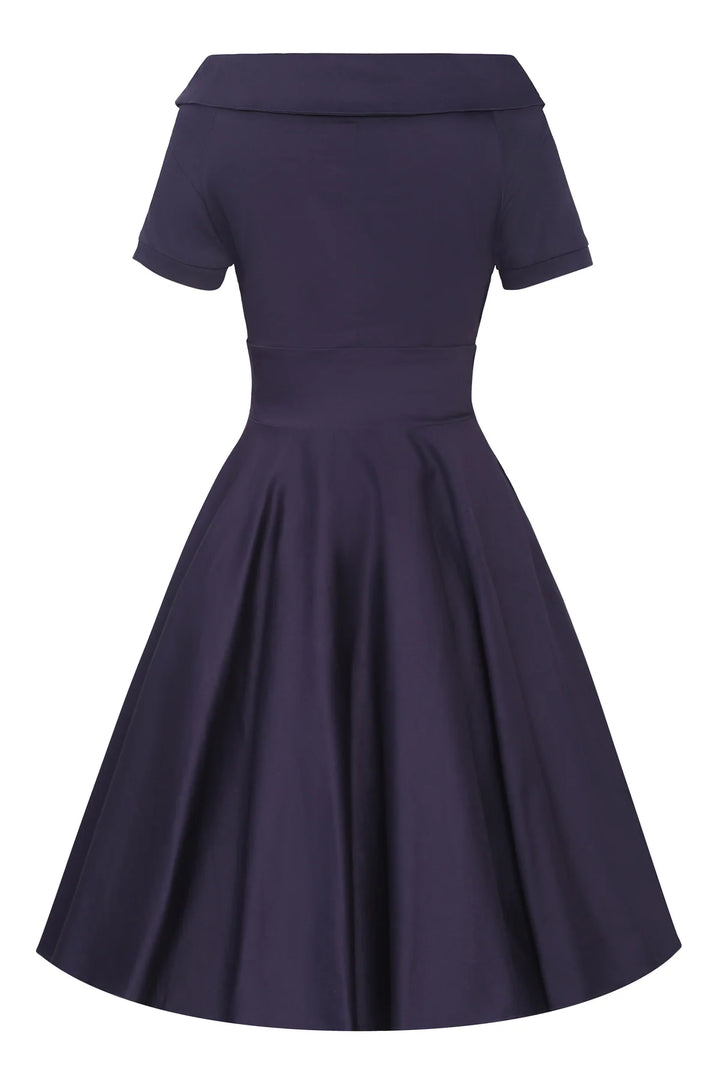 PREORDER - Darlene Navy Swing Dress - Expected dispatch 5th of November