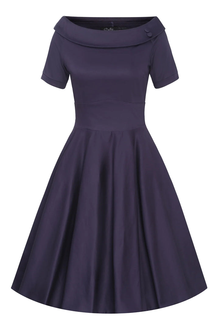 PREORDER - Darlene Navy Swing Dress - Expected dispatch 5th of November