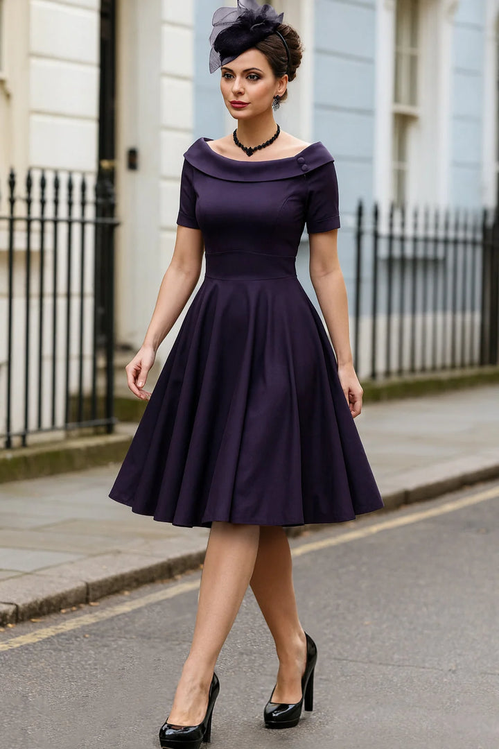 PREORDER - Darlene Navy Swing Dress - Expected dispatch 5th of November