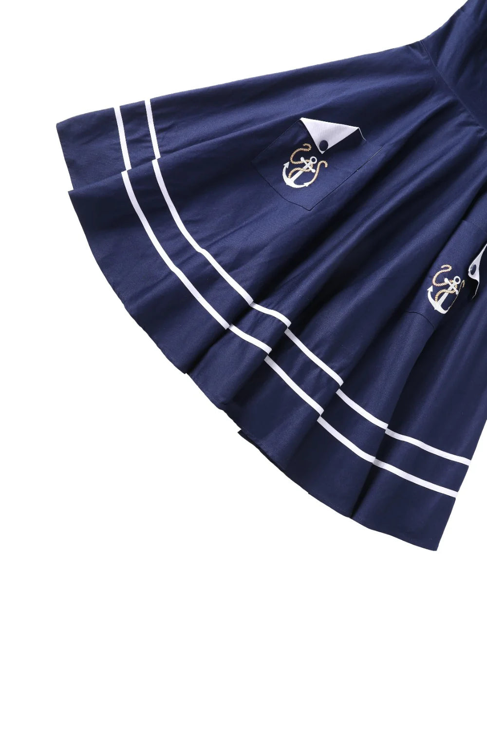 PREORDER - Darlene Navy Embroidered Anchor Dress - Expected dispatch 2nd of June