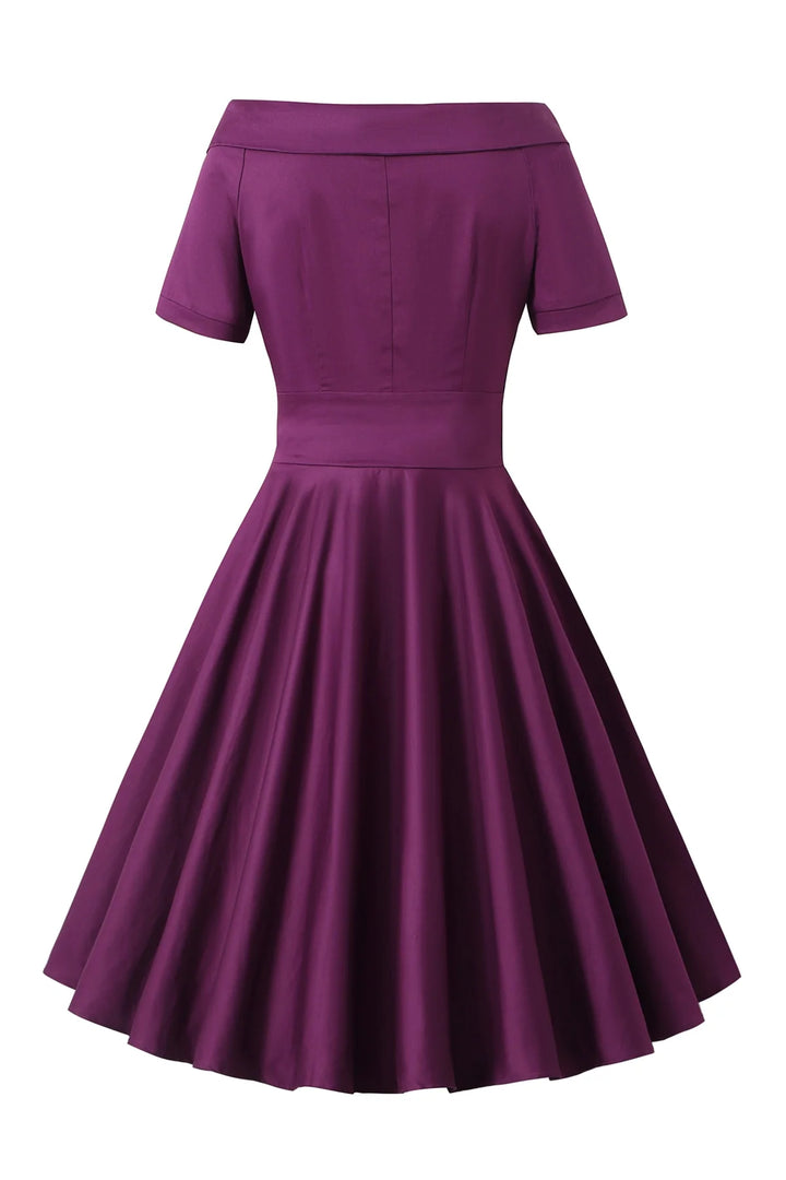 PREORDER - Darlene Purple Swing Dress - Expected dispatch 5th of November
