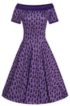 Darlene Purple Cat Swing Dress