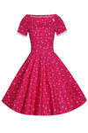 Darlene Dress in Pink Polka Dot