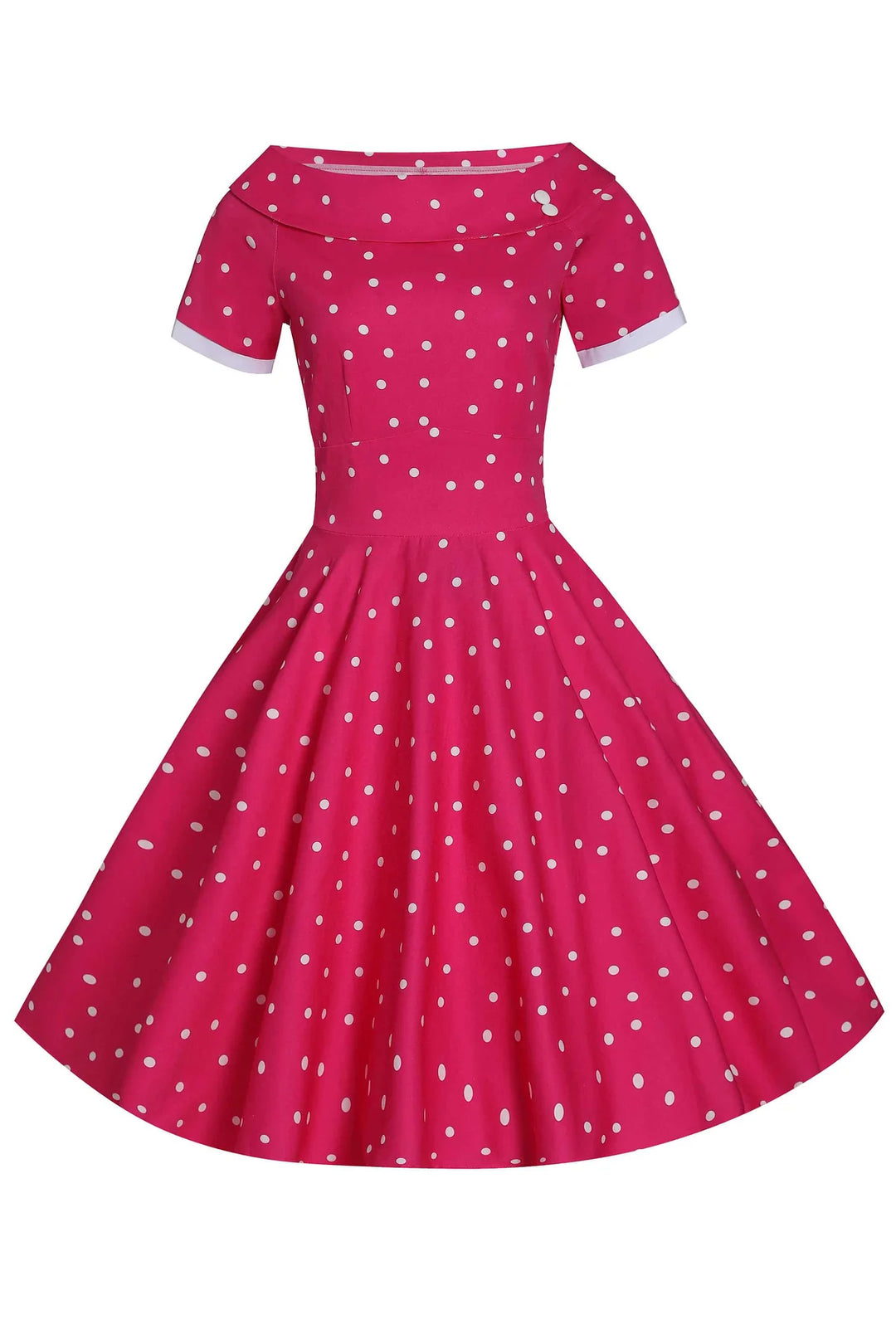 Darlene Pink Polka Dress