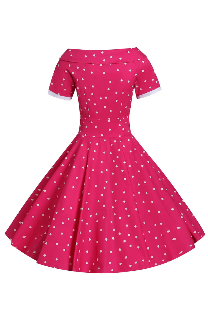Darlene Pink Polka Dress