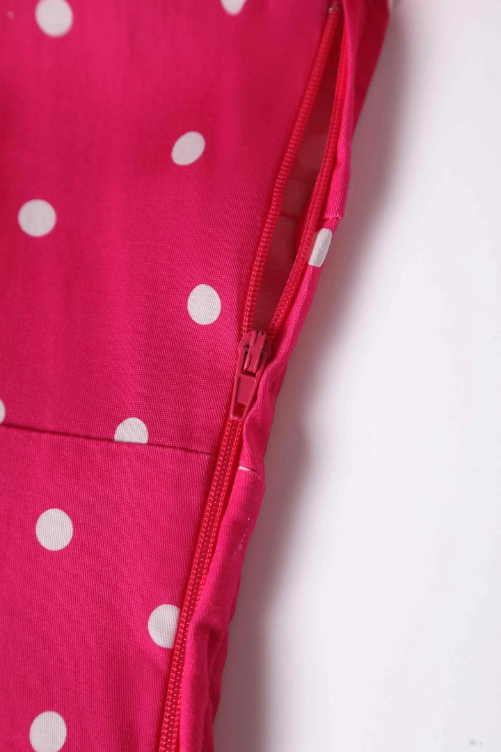 Darlene Pink Polka Dress