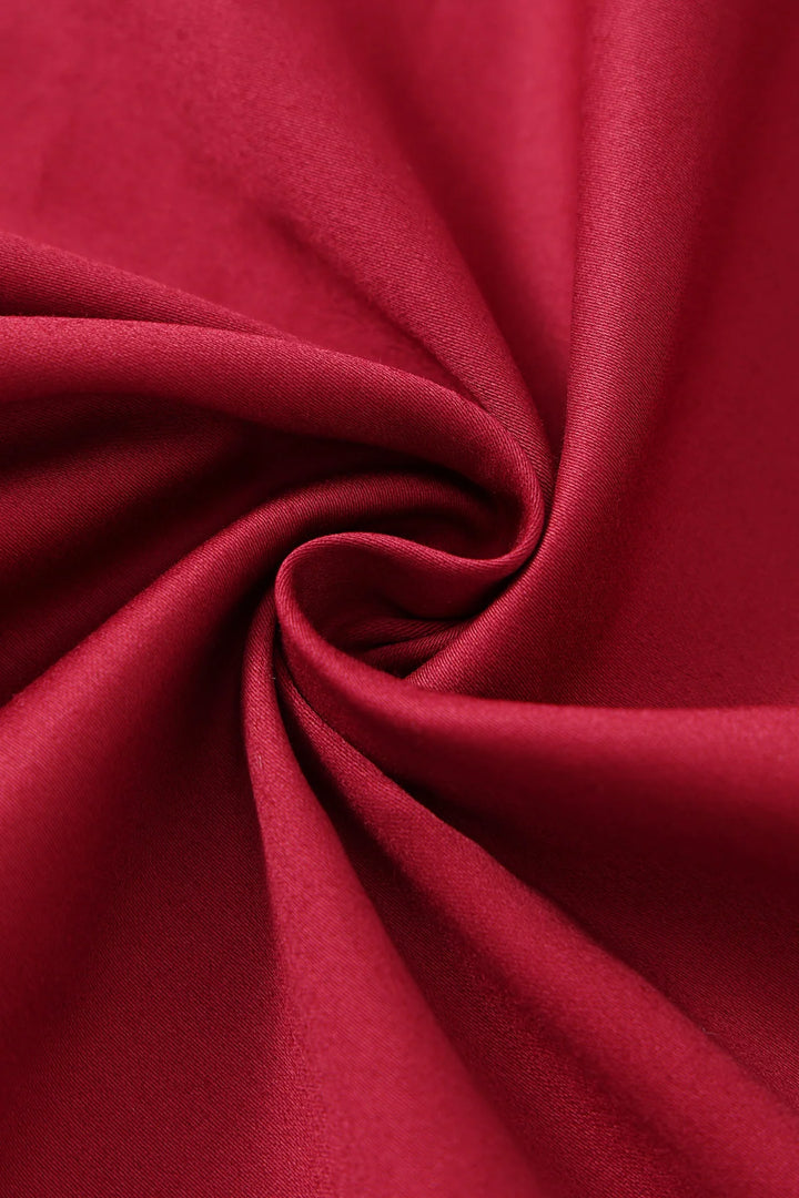 PREORDER - Deborah Wine Red Sleeve Circle Dress - Expected dispatch 5th of November