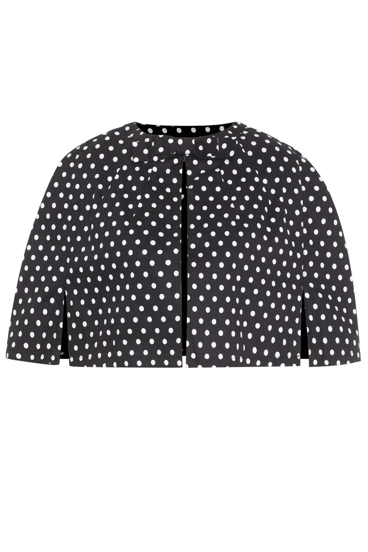 PREORDER - Sabrina Black Polka Cape - Estimated dispatch 12th of November