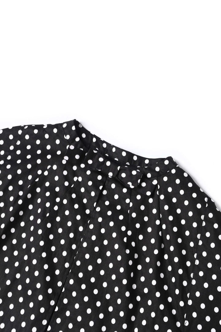 PREORDER - Sabrina Black Polka Cape - Estimated dispatch 12th of November