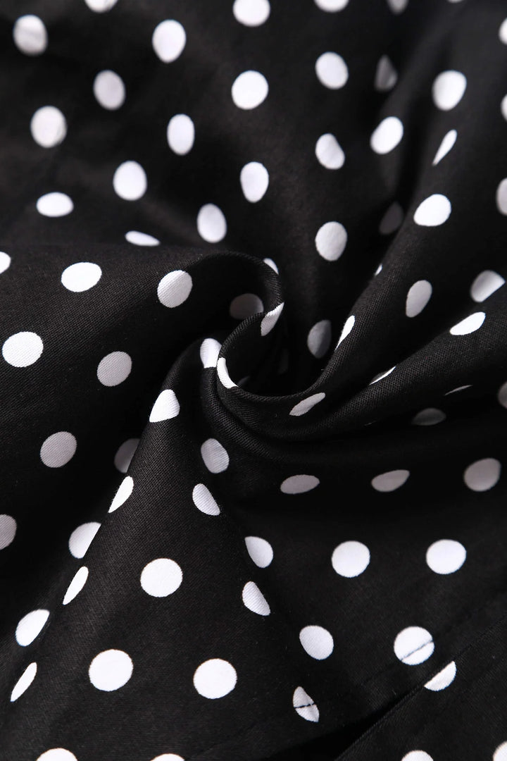 PREORDER - Sabrina Black Polka Cape - Estimated dispatch 12th of November