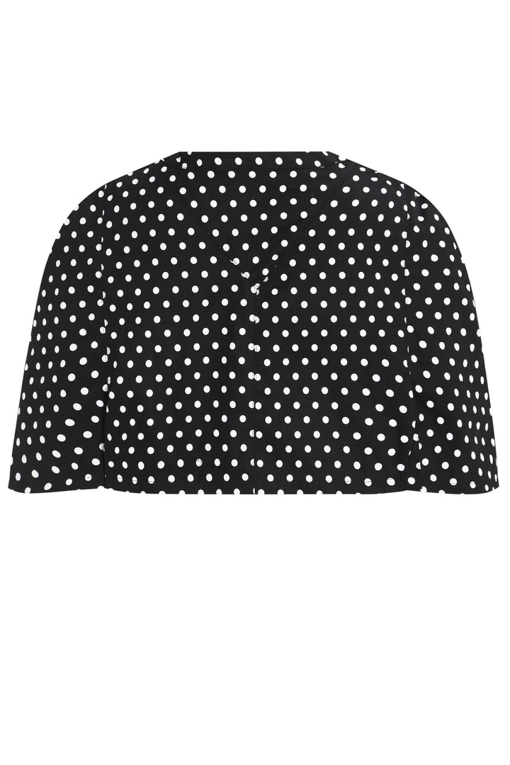 PREORDER - Sabrina Black Polka Cape - Estimated dispatch 12th of November
