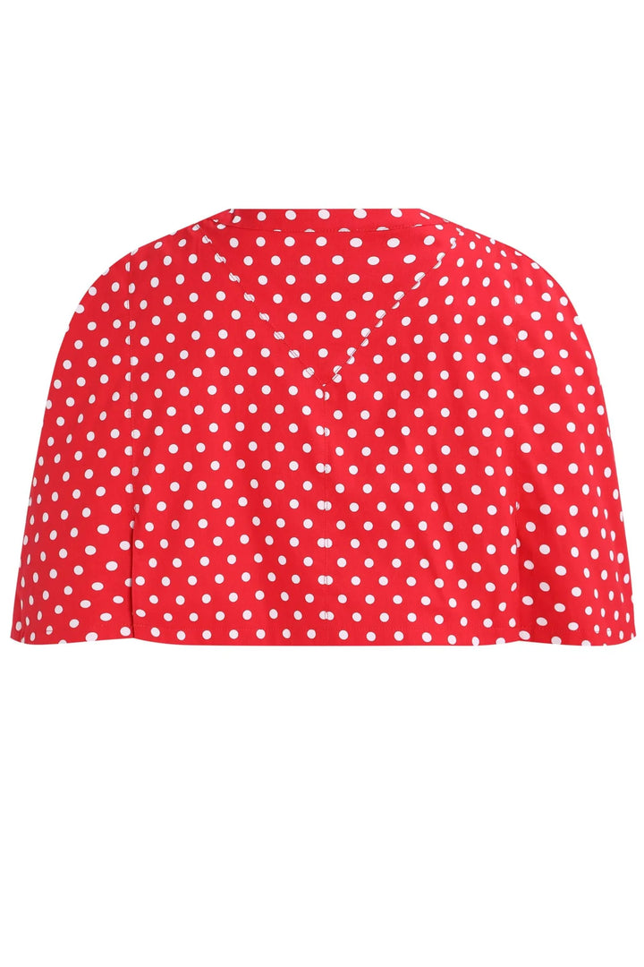 PREORDER - Sabrina Red Polka Cape - Estimated dispatch 12th of November