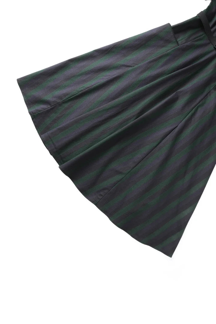 PREORDER - Penelope Black and Green Stripe Shirt Dress - Expected dispatch 10th of November