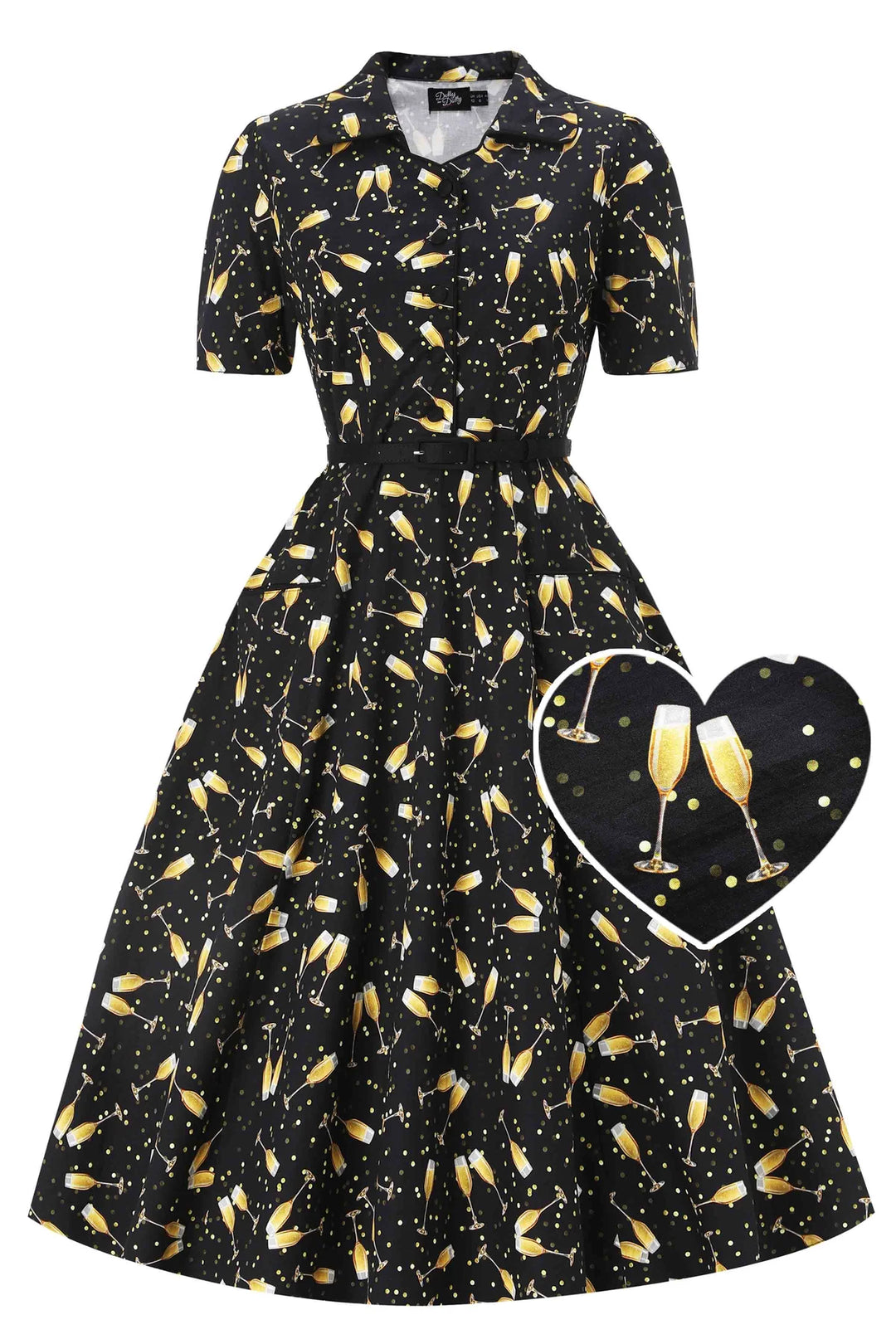 PREORDER - Penelope Celebration Champagne Shirt Dress - Expected dispatch 6th of August