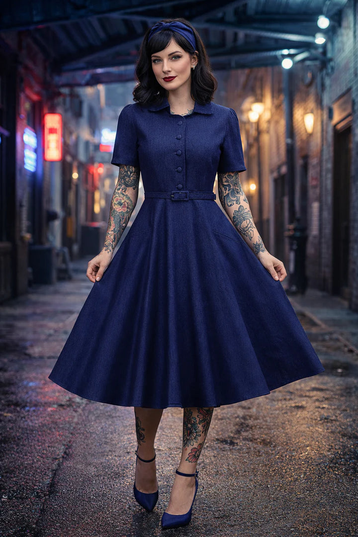 PREORDER - Penelope Denim Shirt Dress - Preorder for dispatch 3rd of June