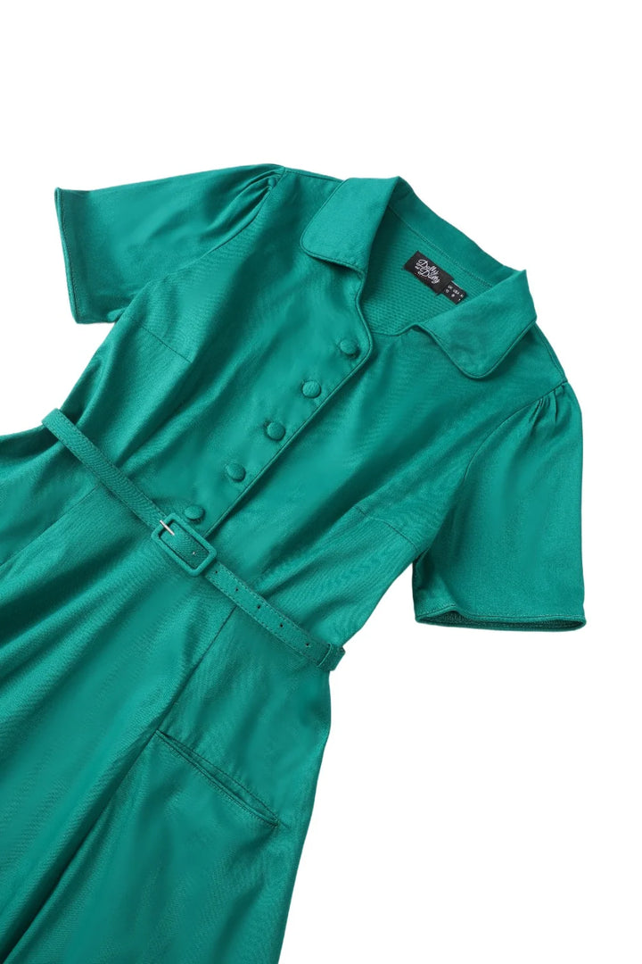 PREORDER - Penelope Emerald Jade Teal Shirt Dress - Expected dispatch 10th of November