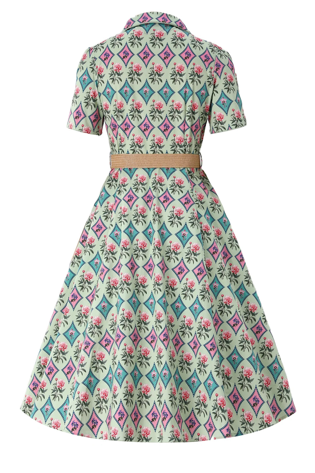 PREORDER - Penelope Quartrefoil Mint Shirt Dress - Expected dispatch 10th of November