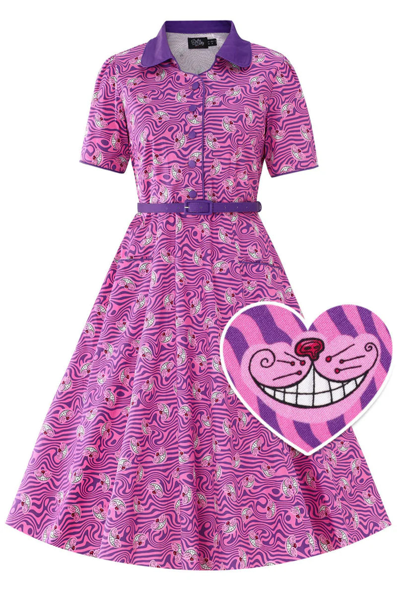 PREORDER - Penelope Pink Cheshire Cat Shirt Dress - Expected dispatch 6th of August