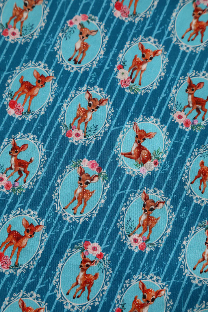 PREORDER - Penelope Turquoise Bambi Shirt Dress - Preorder for dispatch 3rd of June
