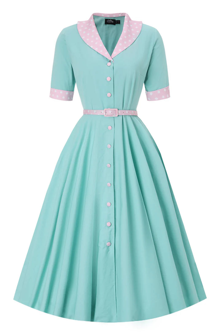 Mollie Baby Blue Shirt Dress