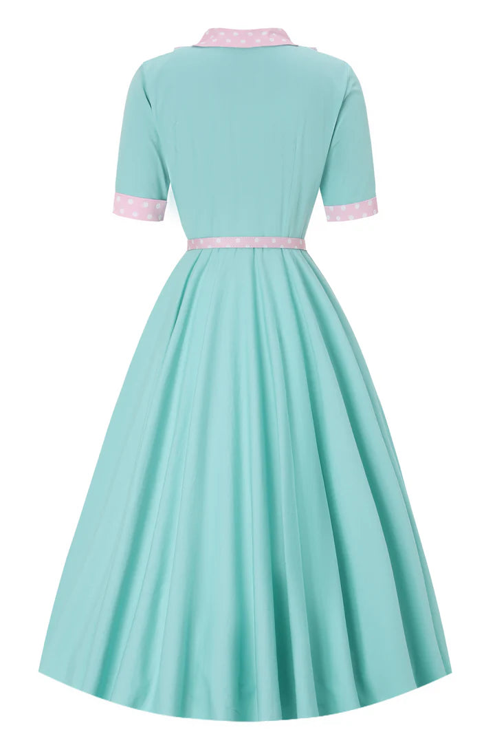 Mollie Baby Blue Shirt Dress