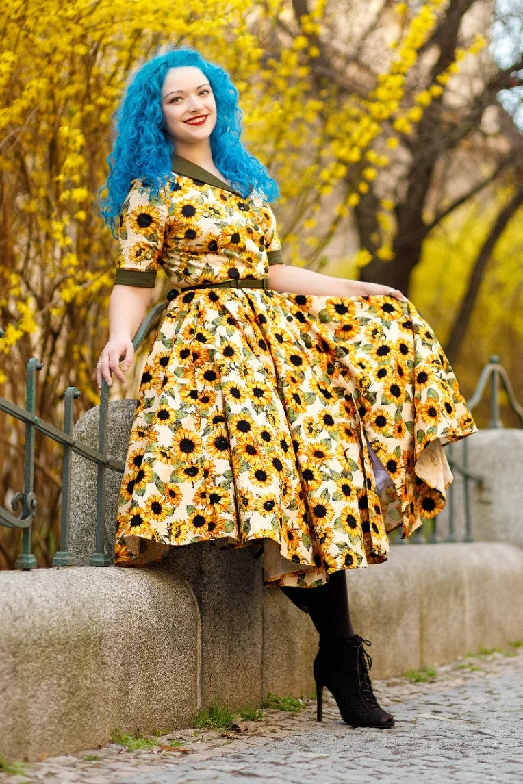 PREORDER - Mollie Sunflower Shirt Dress - Expected dispatch 1st of September