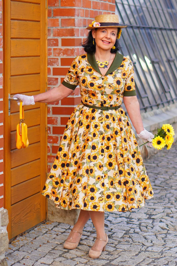 PREORDER - Mollie Sunflower Shirt Dress - Expected dispatch 1st of September