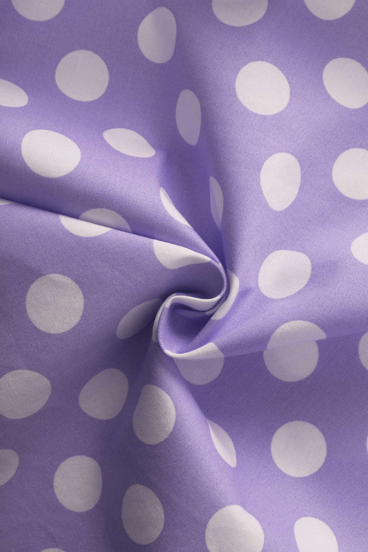 PREORDER - Mollie Lilac Polka Shirt Dress - Expected dispatch 24th of June