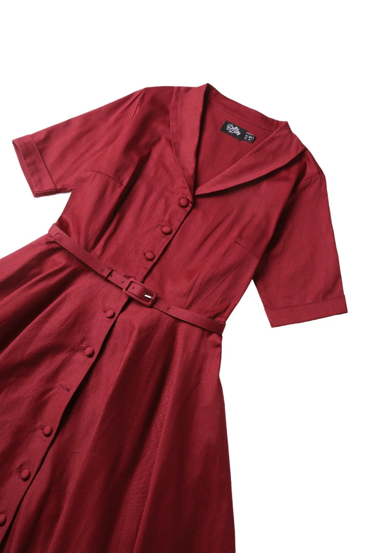 PREORDER - Mollie Scarlette Red Shirt Dress - Expected dispatch 21st of April