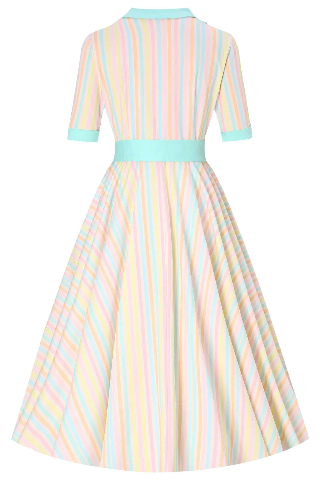 PREORDER - Mollie Pastel Mint Stripe Shirt Dress - Expected dispatch 1st of September