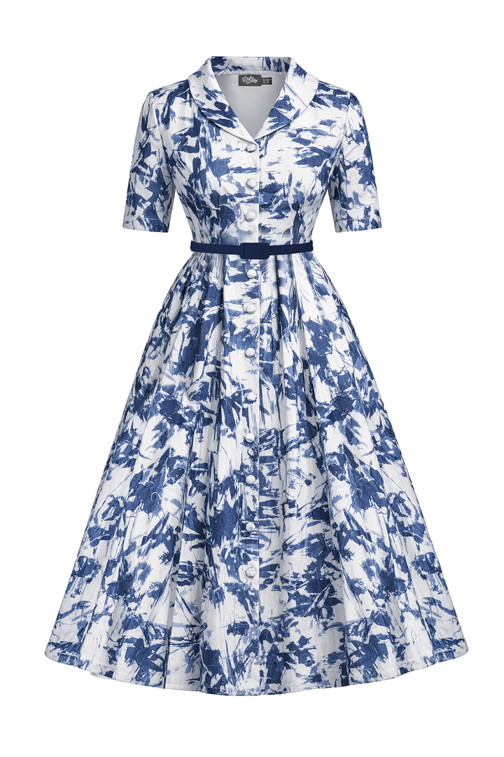 PREORDER - Mollie White Nautical Shirt Dress - Expected dispatch 2nd of June