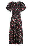 Donna Black Strawberry Dress