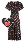 Donna Black Strawberry Dress