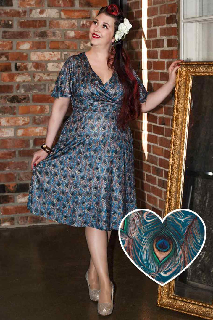 Donna Peacock Feather Dress - Preorder for dispatch 16th September