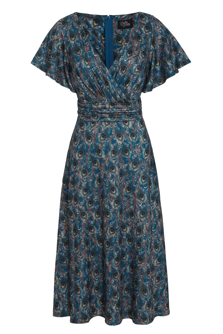 Donna Peacock Feather Dress - Preorder for dispatch 16th September