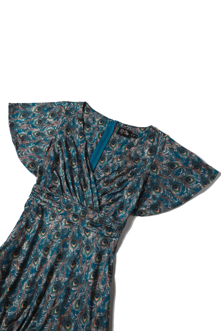 Donna Peacock Feather Dress - Preorder for dispatch 16th September