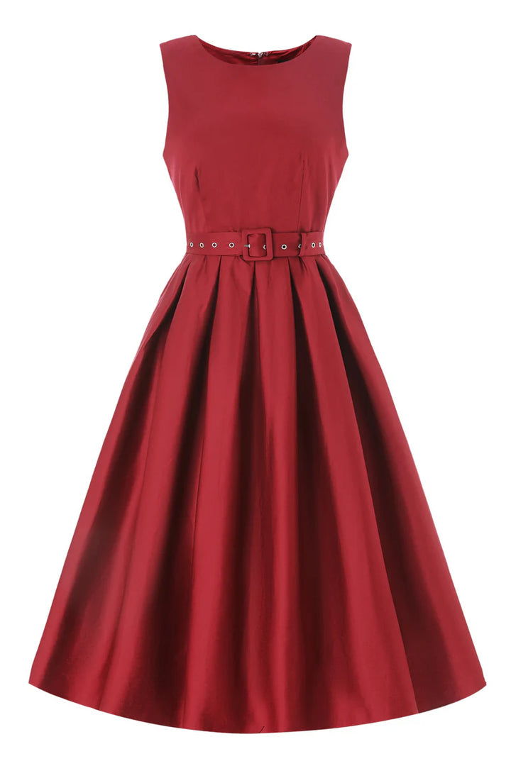 Helen Burgundy Dress