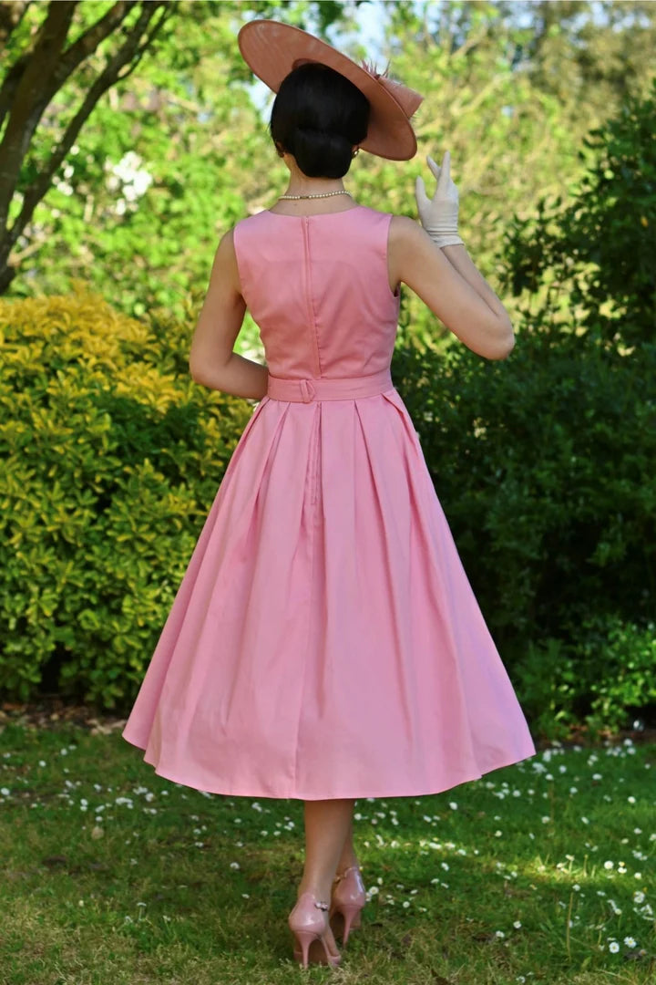 PREORDER - Helen Light Pink Midi Dress - Expected dispatch 10th of September