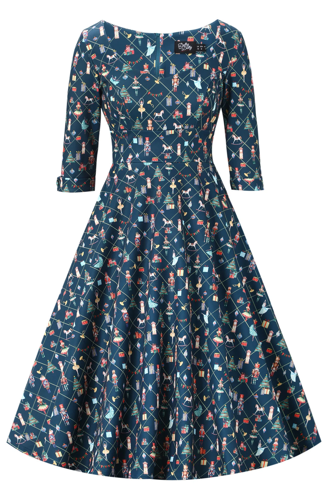 PREORDER - Scarlette Blue Nutcracker Swing Dress - Estimated dispatch 5th of November