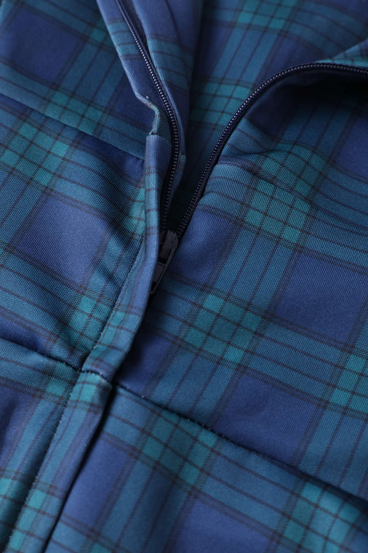 PREORDER - Scarlette Navy Check Swing Dress - Estimated dispatch 5th of November
