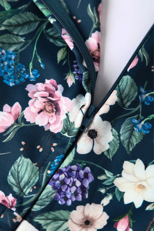 PREORDER - Scarlette Navy Blue Floral Swing Dress - Estimated dispatch 22nd of October