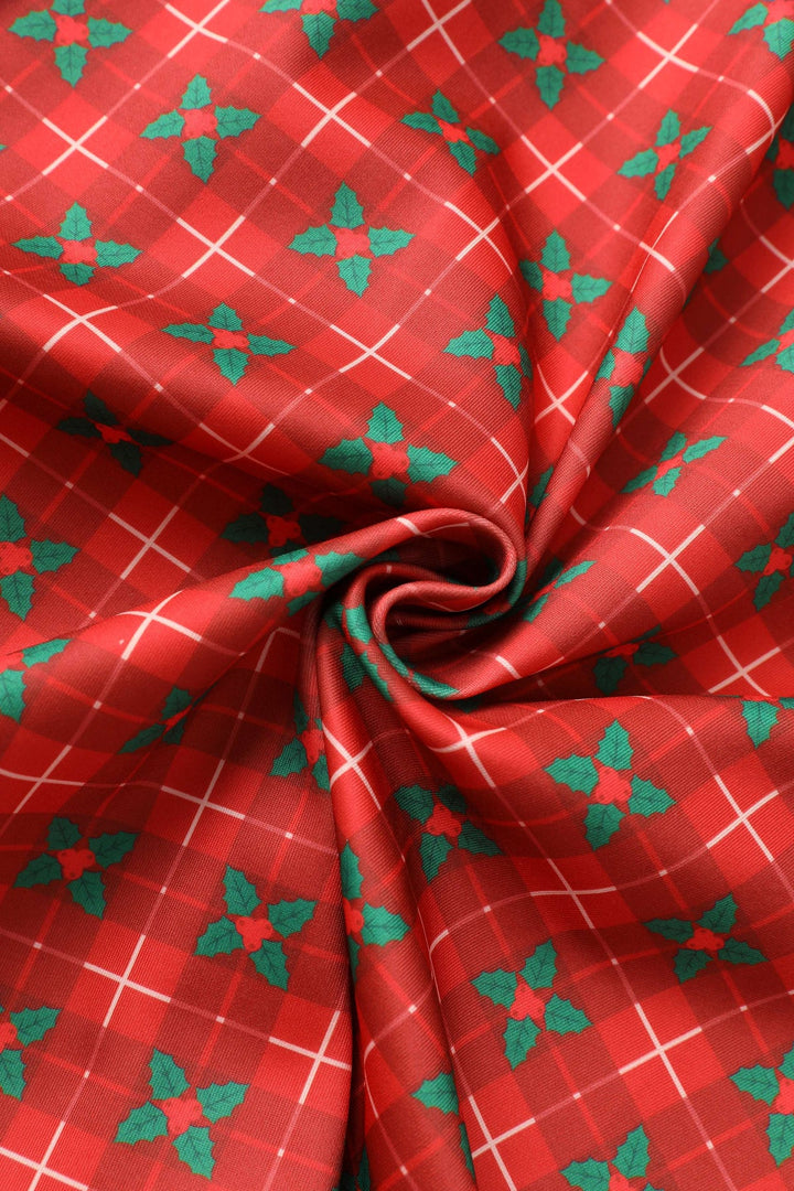 PREORDER - Scarlette Mistletoe Plaid Swing Dress - Estimated dispatch 5th of November