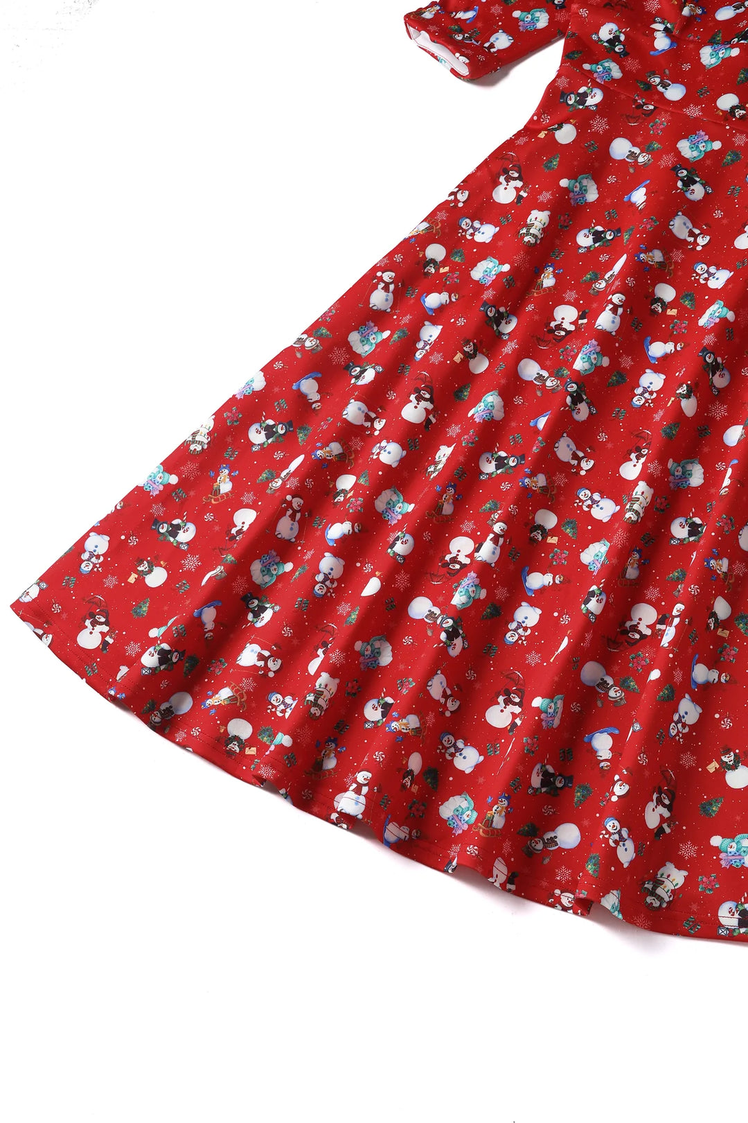 PREORDER - Scarlette Red Snowman Swing Dress - Estimated dispatch 5th of November