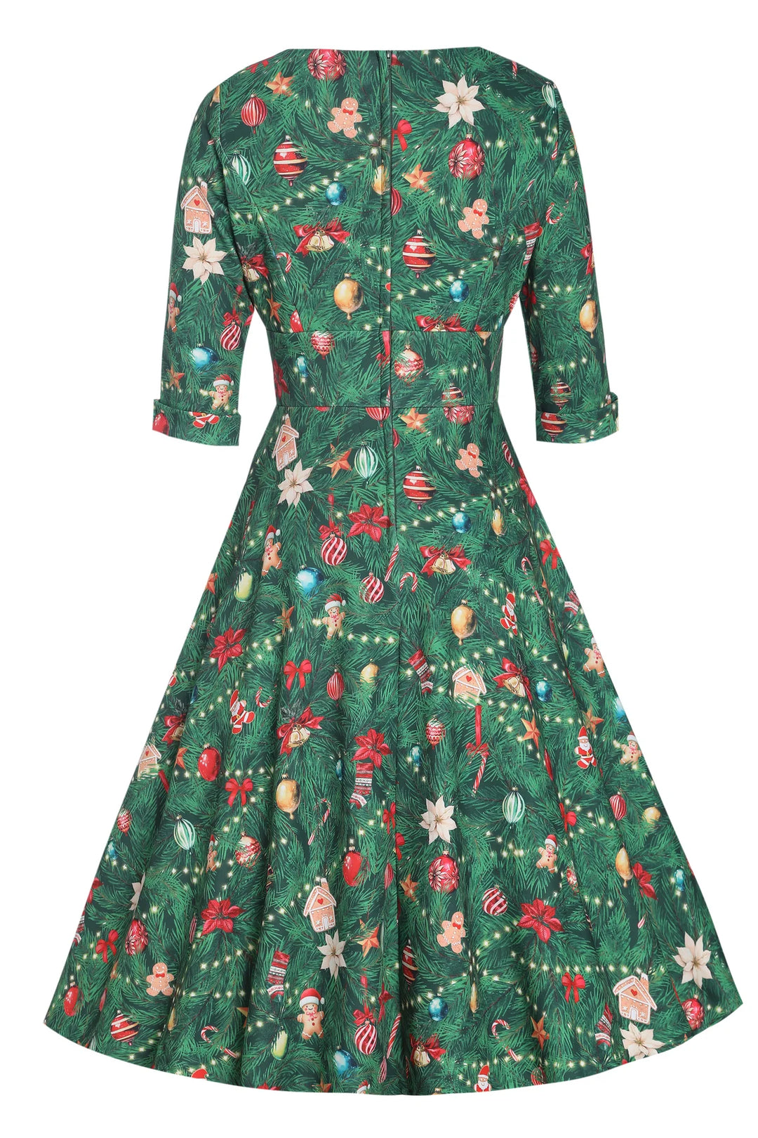 PREORDER - Scarlette Christmas Tree Swing Dress - Estimated dispatch 28th of October