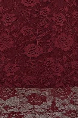 PREORDER - Madeline Long Sleeve Lace Dress in Burgundy - Expected dispatch 6th of August