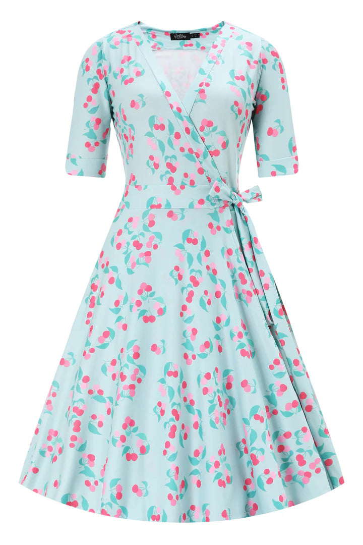 PREORDER - Matilda Cherry Wrap Dress - Expected dispatch date 3rd June