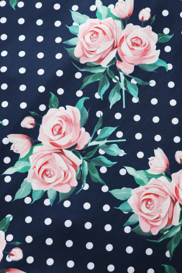 PREORDER - Matilda Rose & Polka Wrap Dress - Expected dispatch date 3rd June