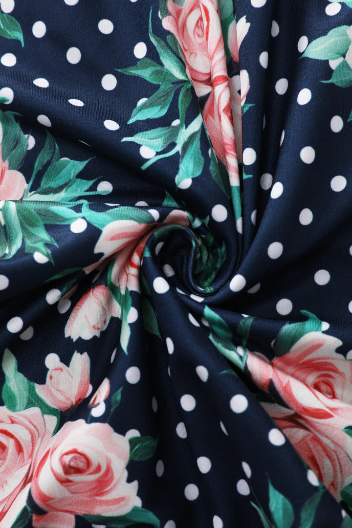 PREORDER - Matilda Rose & Polka Wrap Dress - Expected dispatch date 3rd June